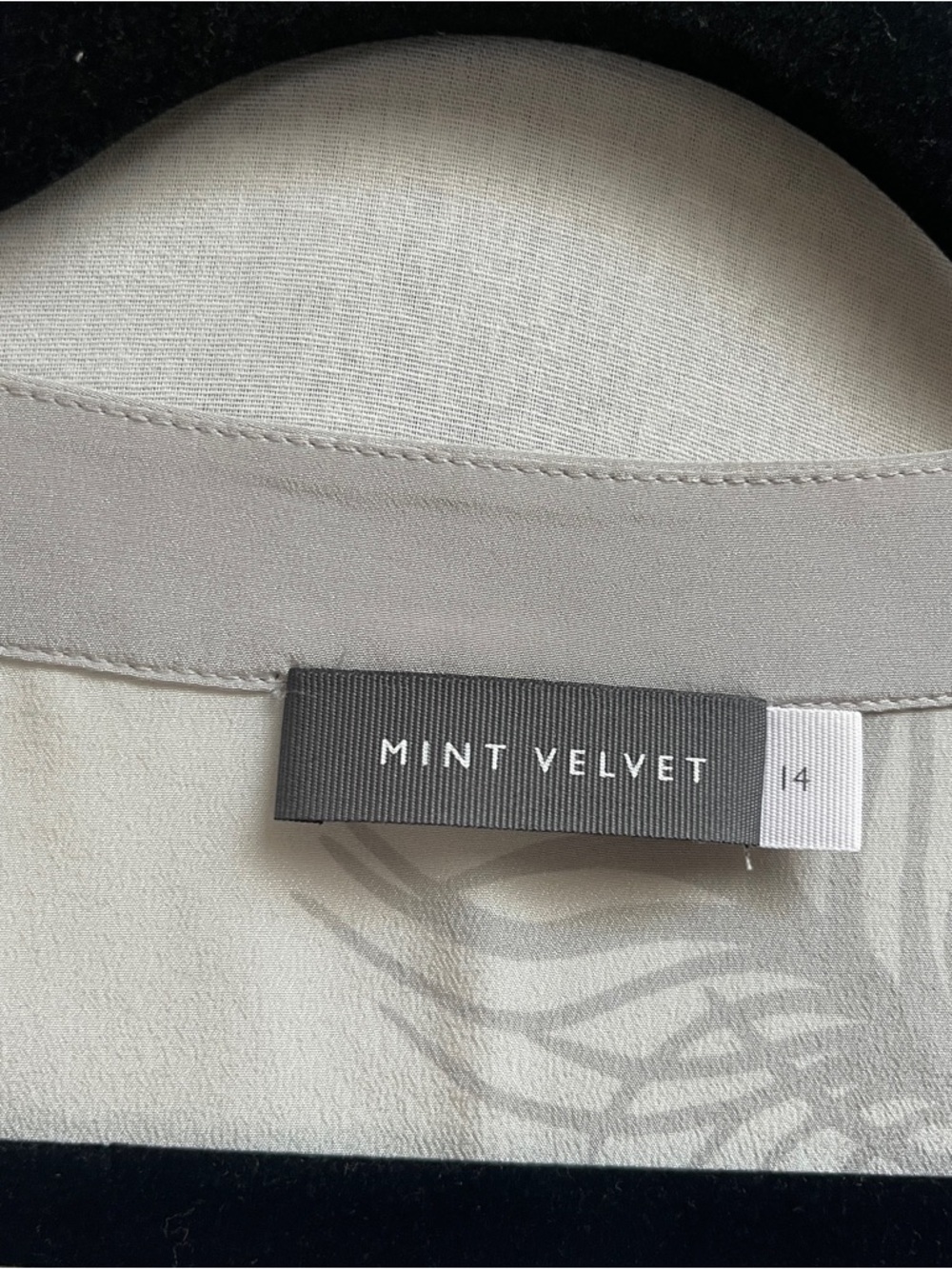 Mint Velvet 100% Silk Grey Feather Print Kimono Duster Cardigan 14 - Picture 5 of 8